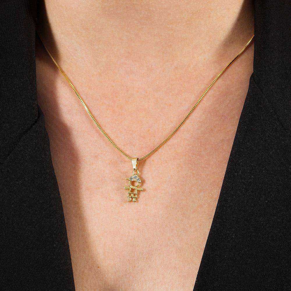 Colar Dourado Filho com Zircônia, imagem 2