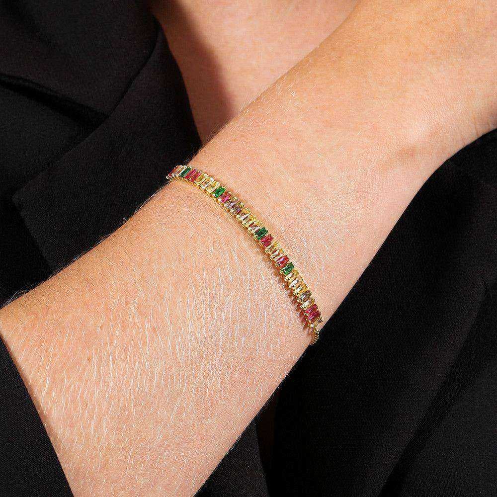 Pulseira Dourada de Pedras Coloridas, imagem 2