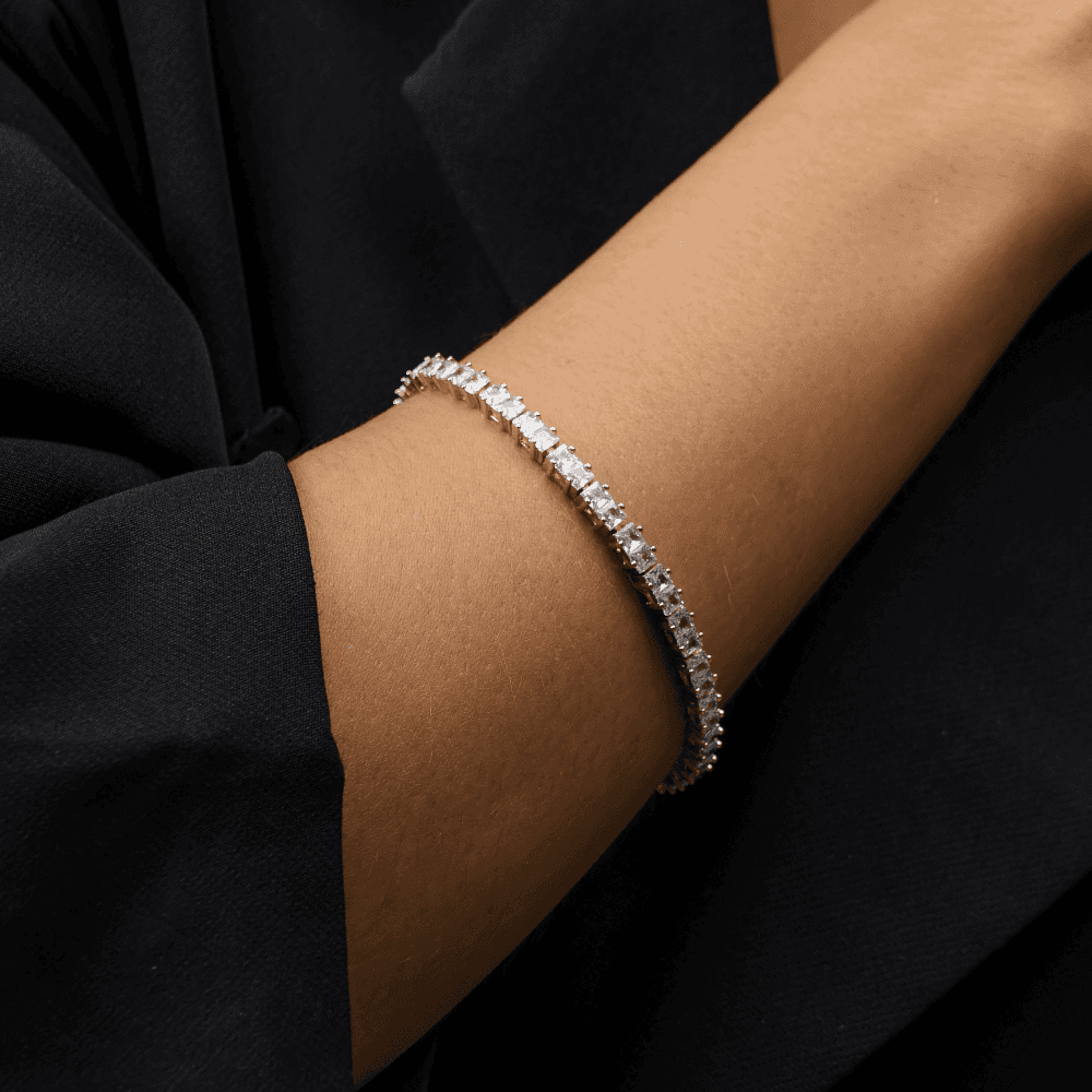 Pulseira Dourada Riviera em Zircônias, imagem 2